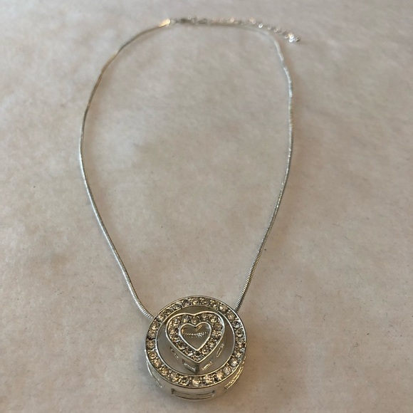 NWOT | Rhinestone Modern Design Pendant & Necklace - Picture 4 of 7